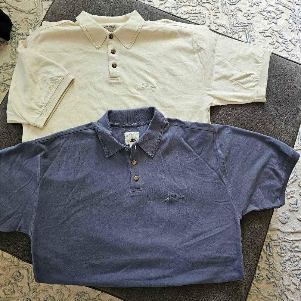 Original Island Sports Men's Short Sleeves Polo Shirt Size Medium Pack of 2